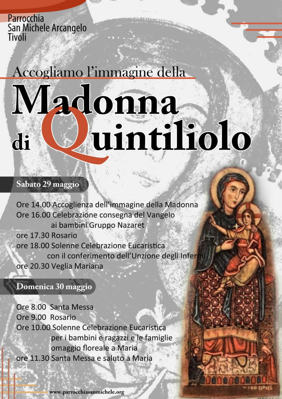 Accogliamo l’immagine della Madonna di Quintiliolo